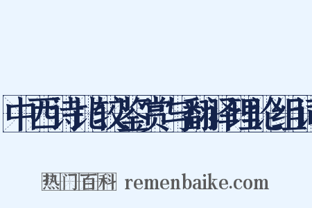 中西诗比较鉴赏与翻译理论组词是什么意思的图片